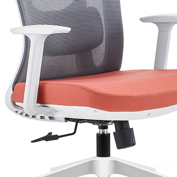 Modern Adjustable Arms Chair with Wheels Mesh-back Task Chair