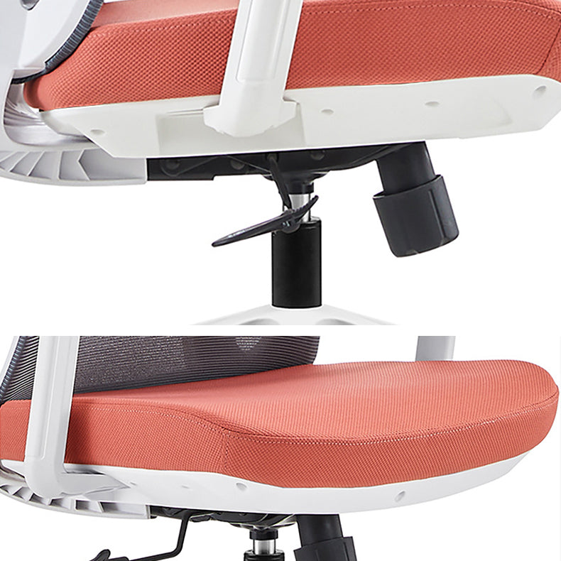 Modern Adjustable Arms Chair with Wheels Mesh-back Task Chair