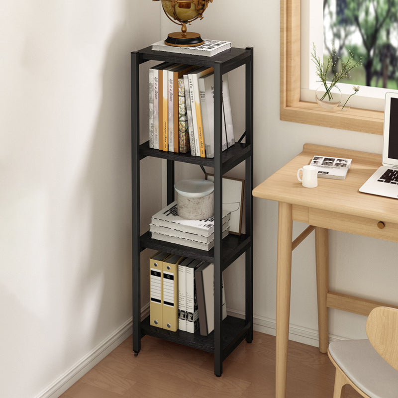 Contemporary Metal Open Bookcase Engineered Wood Shelf Bookcase for Study Room