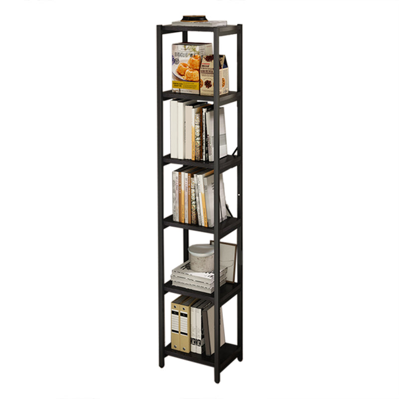 Contemporary Metal Open Bookcase Engineered Wood Shelf Bookcase for Study Room