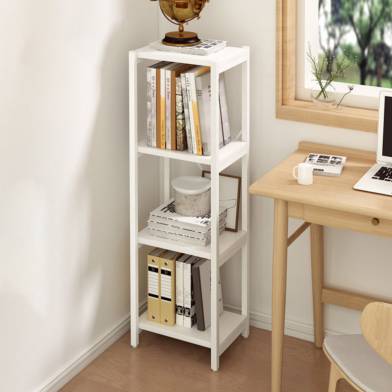 Contemporary Metal Open Bookcase Engineered Wood Shelf Bookcase for Study Room