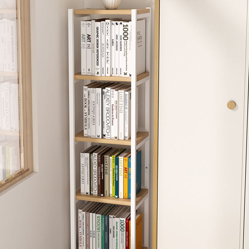 Contemporary Metal Open Bookcase Engineered Wood Shelf Bookcase for Study Room