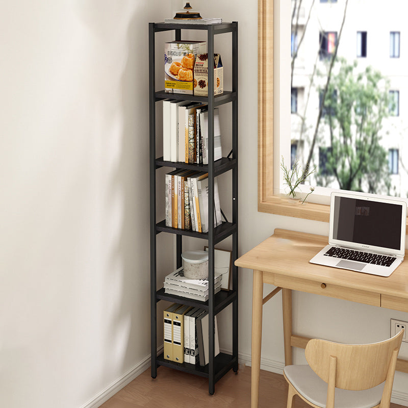 Contemporary Metal Open Bookcase Engineered Wood Shelf Bookcase for Study Room