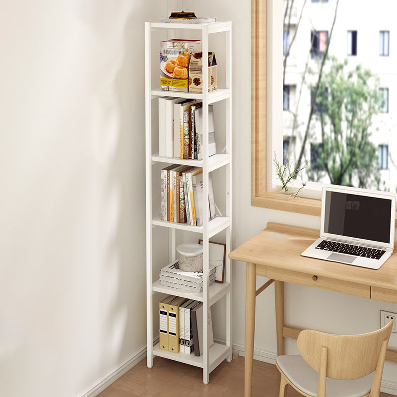 Contemporary Metal Open Bookcase Engineered Wood Shelf Bookcase for Study Room