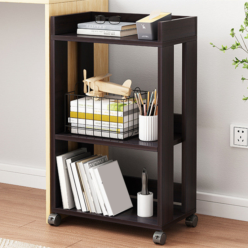 Modern Engineered Wood Bookshelf Etagere Vertical Open Shelf Bookcase