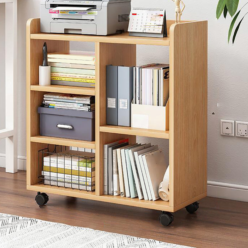 Modern Engineered Wood Bookshelf Etagere Vertical Open Shelf Bookcase