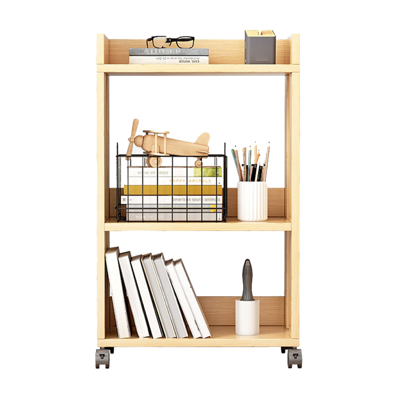 Modern Engineered Wood Bookshelf Etagere Vertical Open Shelf Bookcase