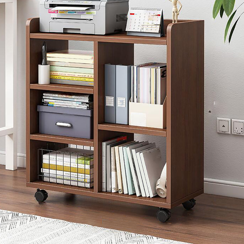 Modern Engineered Wood Bookshelf Etagere Vertical Open Shelf Bookcase