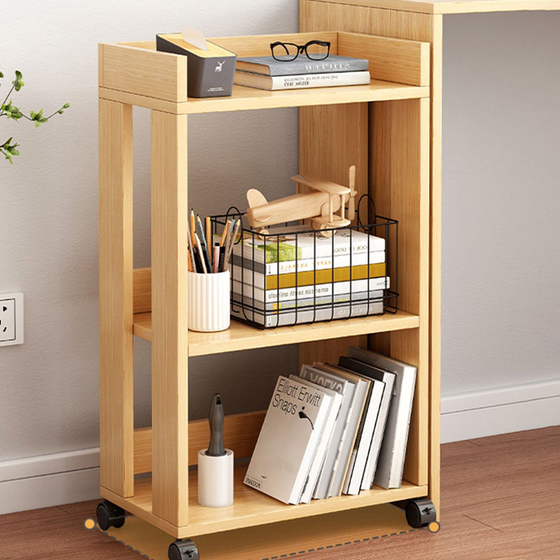 Modern Engineered Wood Bookshelf Etagere Vertical Open Shelf Bookcase