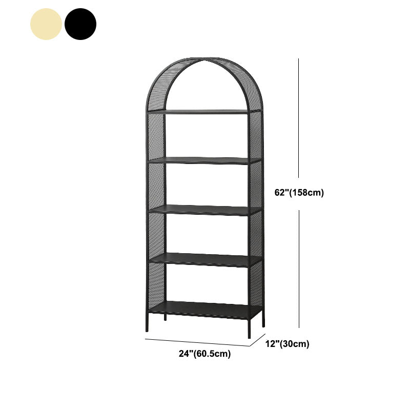 Modern Metal Bookshelf Standard Open Shelf Bookcase with Shelves