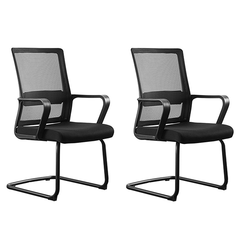 Contemporary Mesh Desk Chair with Nylon Legs Black Office Chair