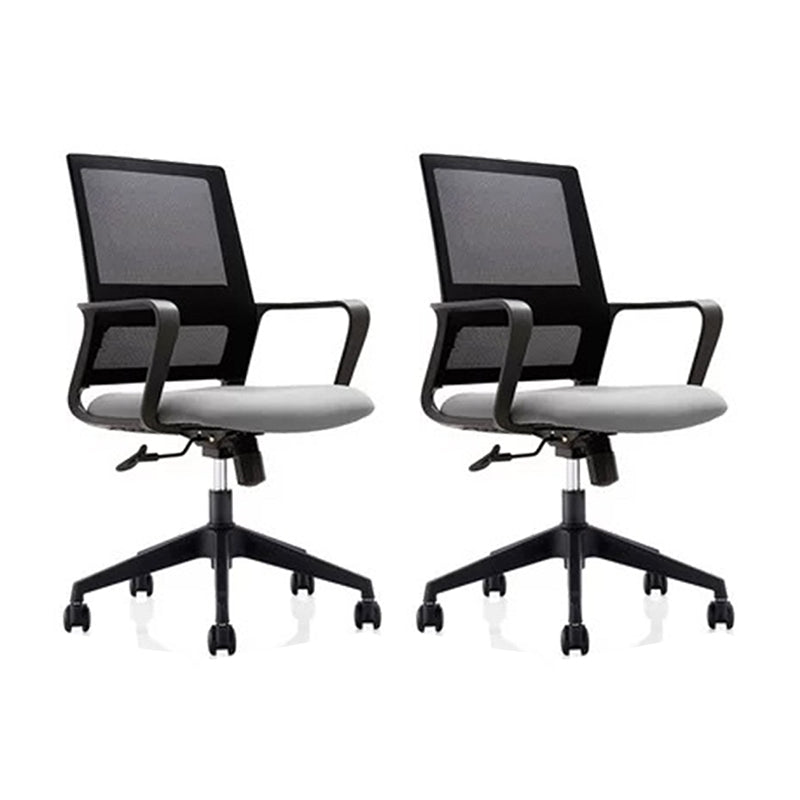 Contemporary Mesh Desk Chair with Nylon Legs Black Office Chair