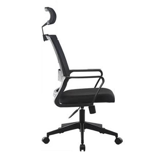 Contemporary Mesh Desk Chair with Nylon Legs Black Office Chair