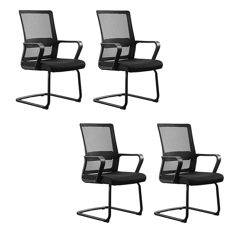 Contemporary Mesh Desk Chair with Nylon Legs Black Office Chair