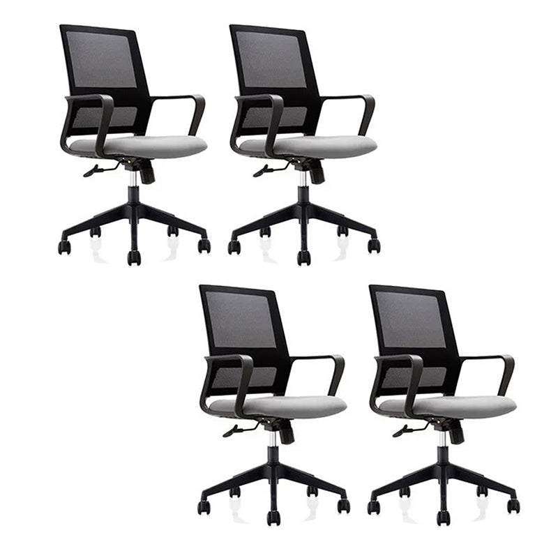 Contemporary Mesh Desk Chair with Nylon Legs Black Office Chair