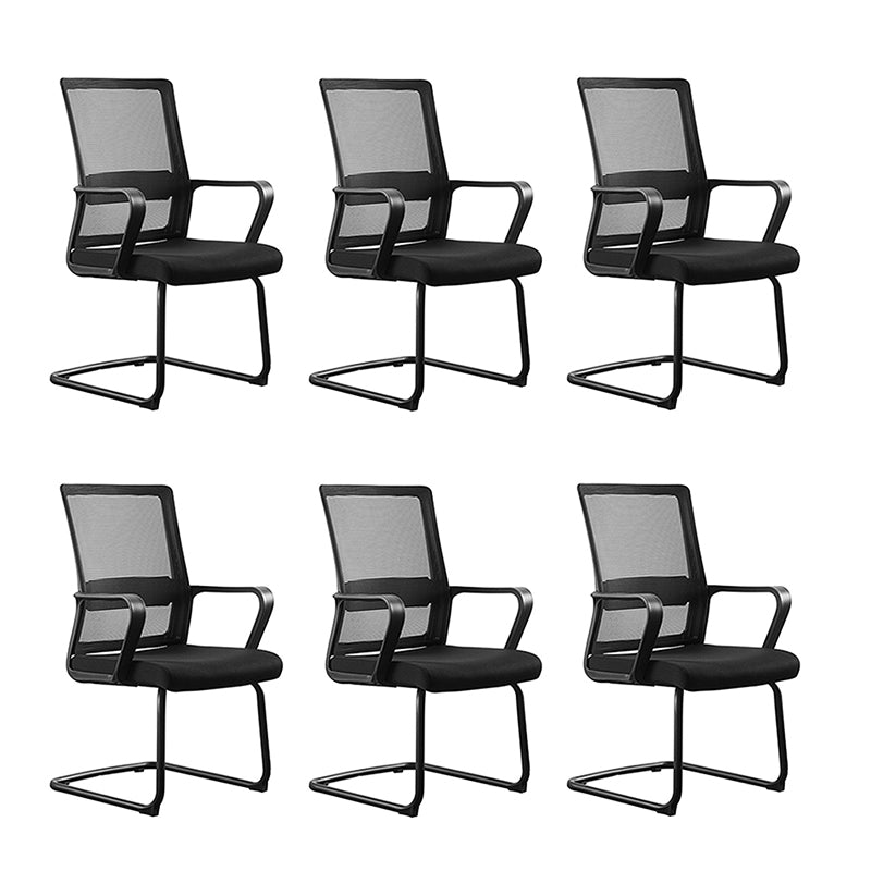 Contemporary Mesh Desk Chair with Nylon Legs Black Office Chair