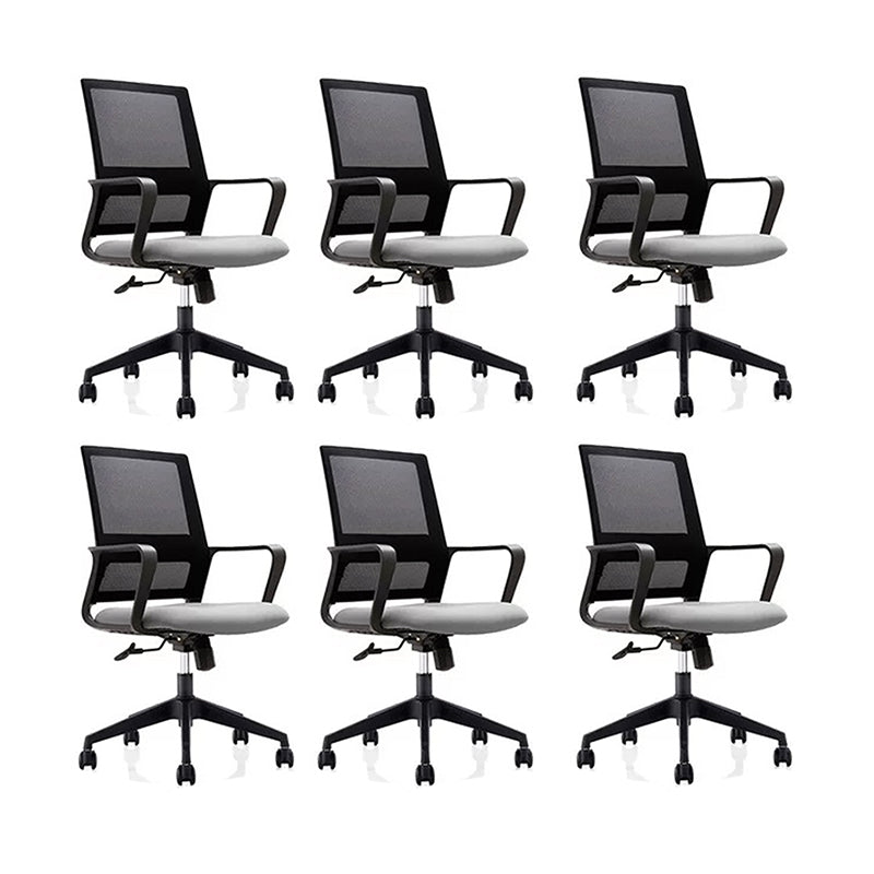 Contemporary Mesh Desk Chair with Nylon Legs Black Office Chair