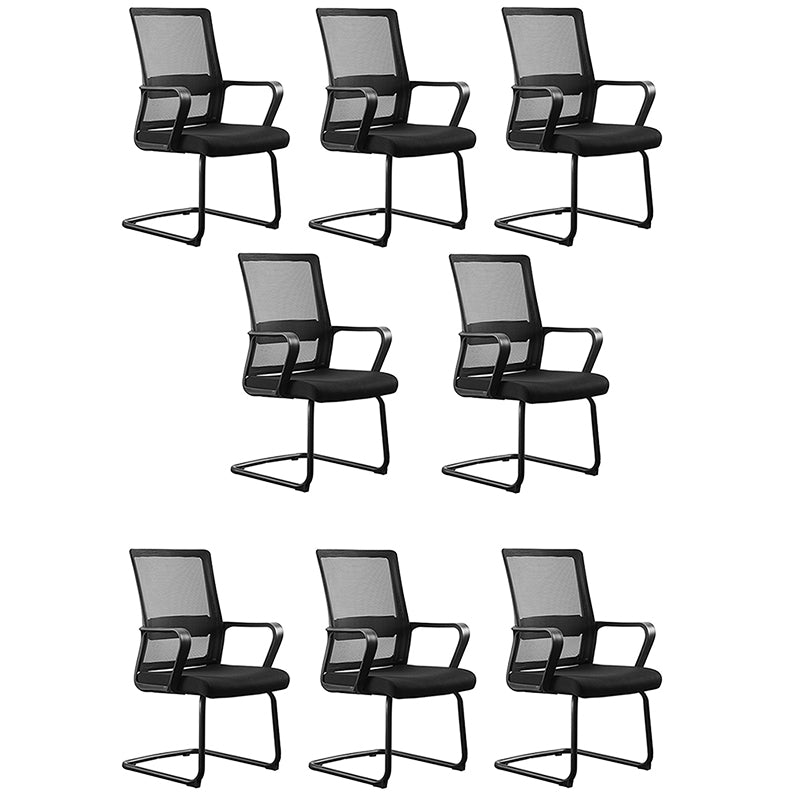 Contemporary Mesh Desk Chair with Nylon Legs Black Office Chair