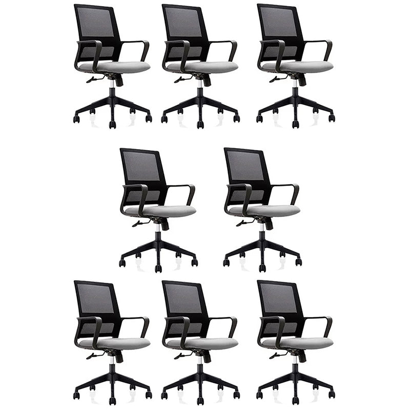 Contemporary Mesh Desk Chair with Nylon Legs Black Office Chair