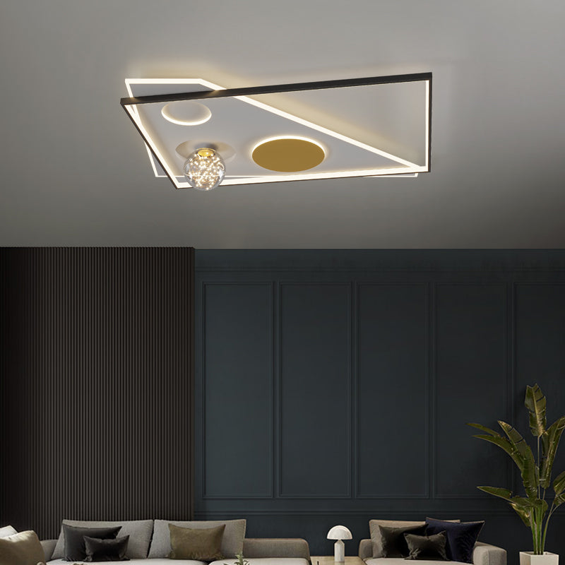 Modern Lighting Fixture LED Flush Mounted Ceiling Lights with Glass Shade