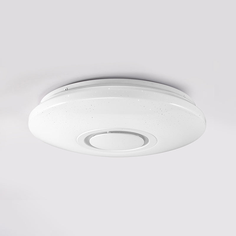 Circle Bedroom Ceiling Lamp Acrylic LED Bluetooth Simple Close to Ceiling Light in White