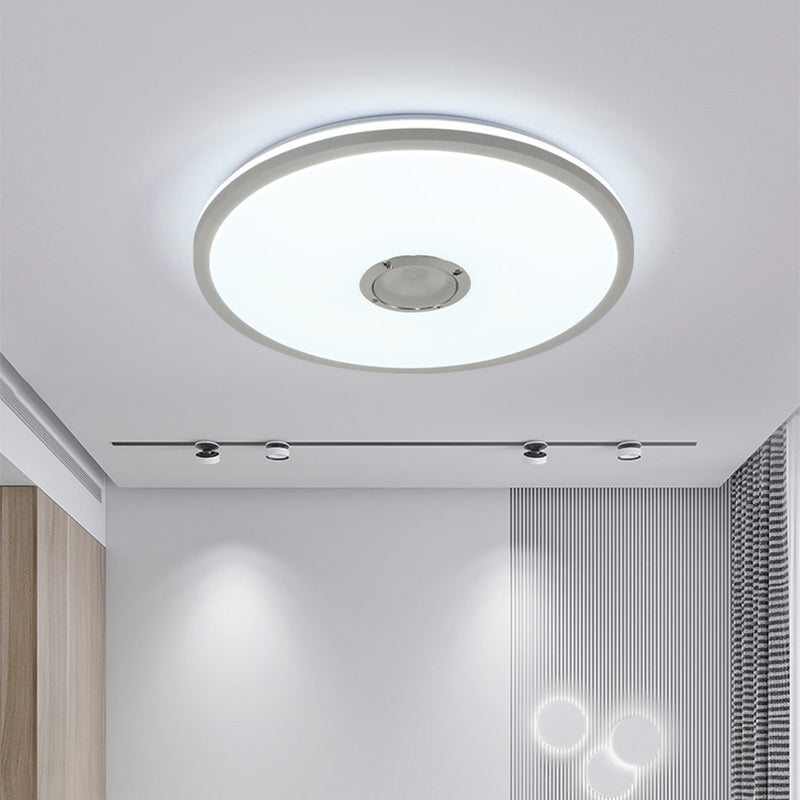 Plastic Circle Ceiling Mounted Fixture Modern LED Bluetooth Ceiling Light