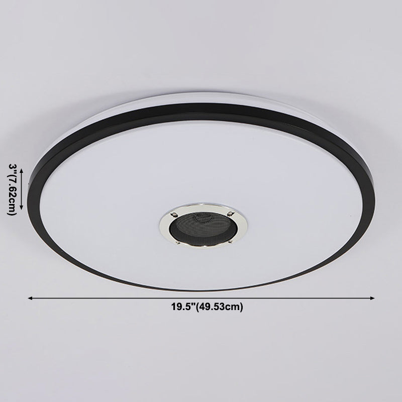 Plastic Circle Ceiling Mounted Fixture Modern LED Bluetooth Ceiling Light