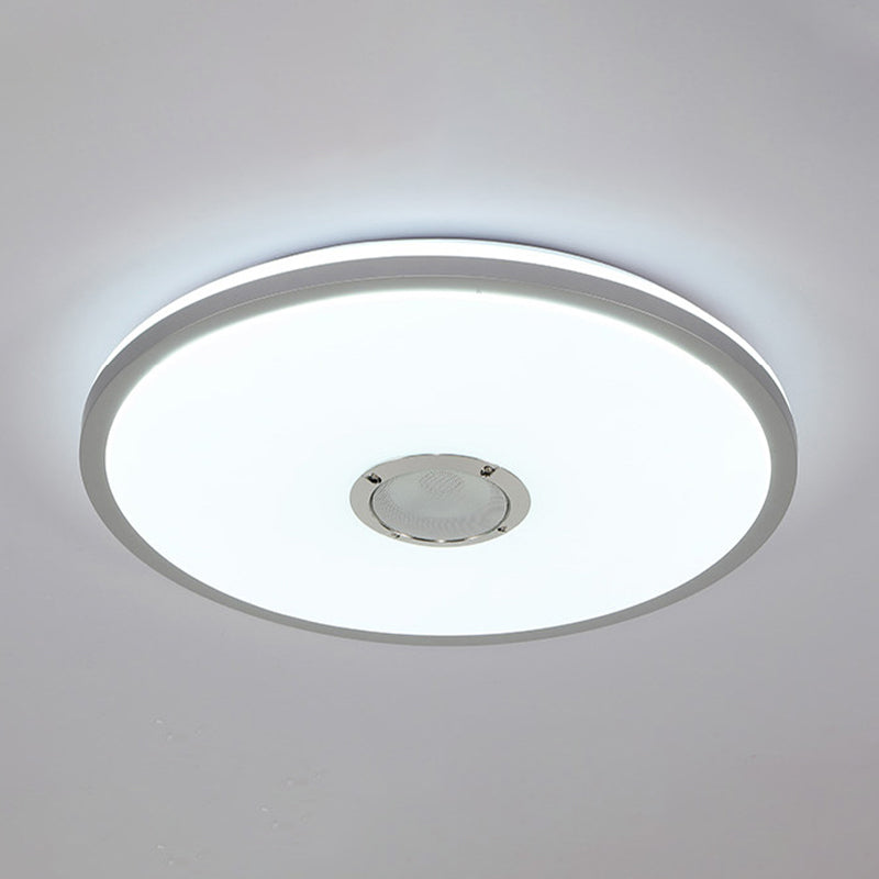 Plastic Circle Ceiling Mounted Fixture Modern LED Bluetooth Ceiling Light