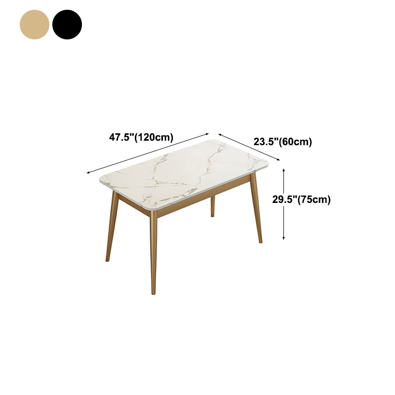 Traditional Luxury Dining Table 4 Legs Rectangle Table for Home