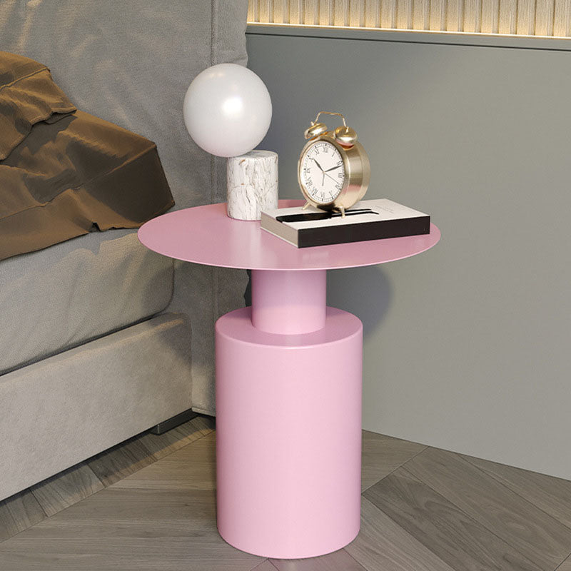 Contemporary Night Table Metal Round Bedside Cabinet for Bedroom