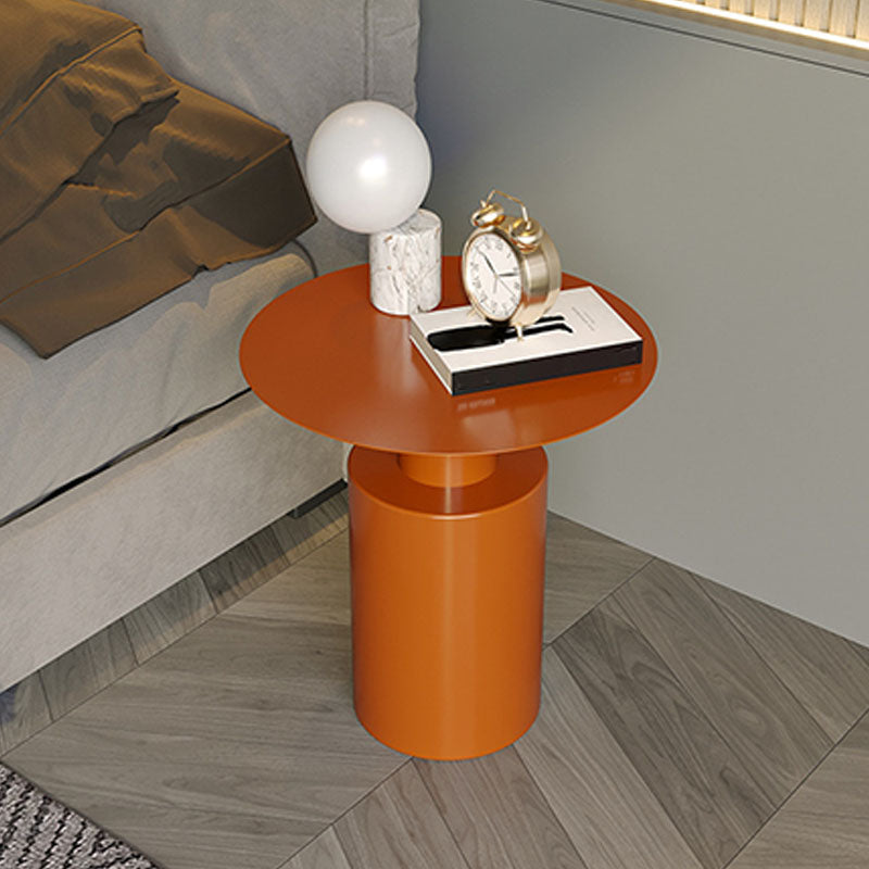 Contemporary Night Table Metal Round Bedside Cabinet for Bedroom