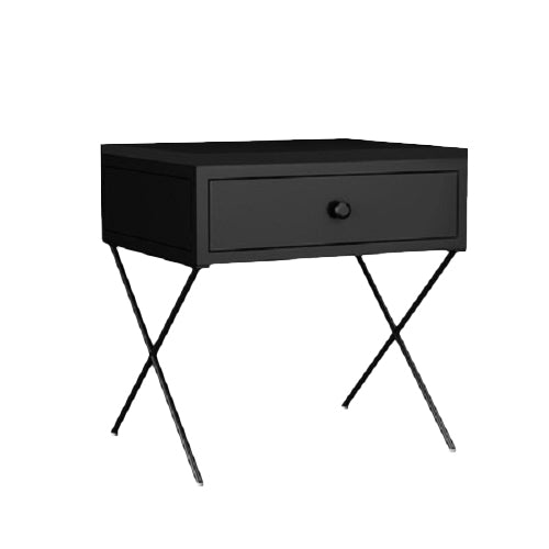 Glam 1 - Drawer Accent Table Nightstand Iron Bedside Cabinet