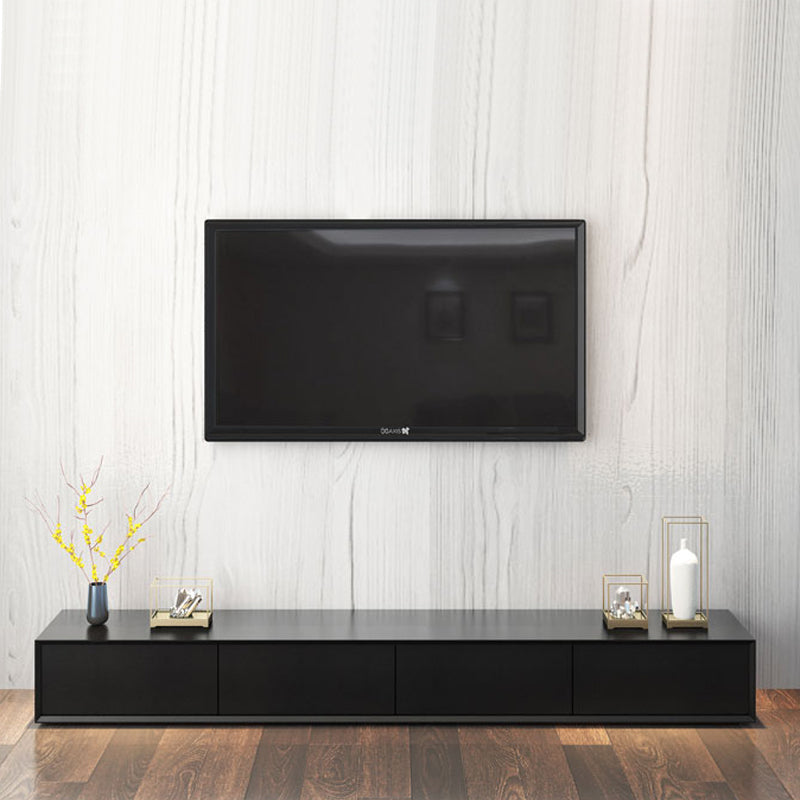 Contemporary TV Media Console Enclosed Storage TV Console with 4 Drawers