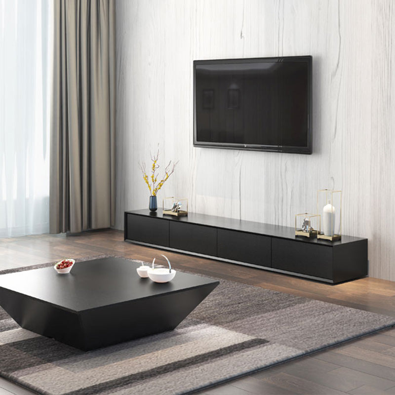 Contemporary TV Media Console Enclosed Storage TV Console with 4 Drawers