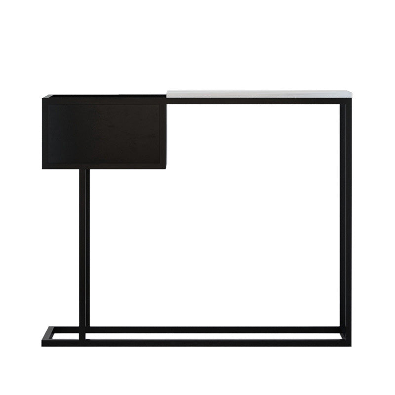 11.8" W Console Table Rectangle Contemporary Metal End Table