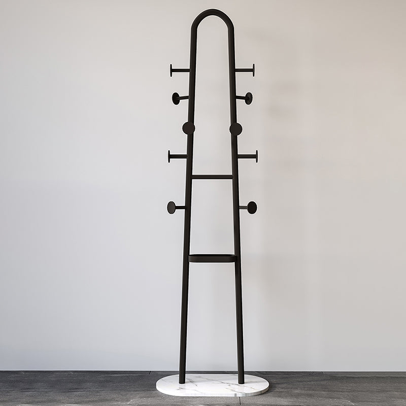 Contemporary Hall Stand Metal Hooks Included Free Standing No Distressing Coat Rack