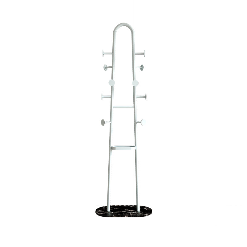 Contemporary Hall Stand Metal Hooks Included Free Standing No Distressing Coat Rack