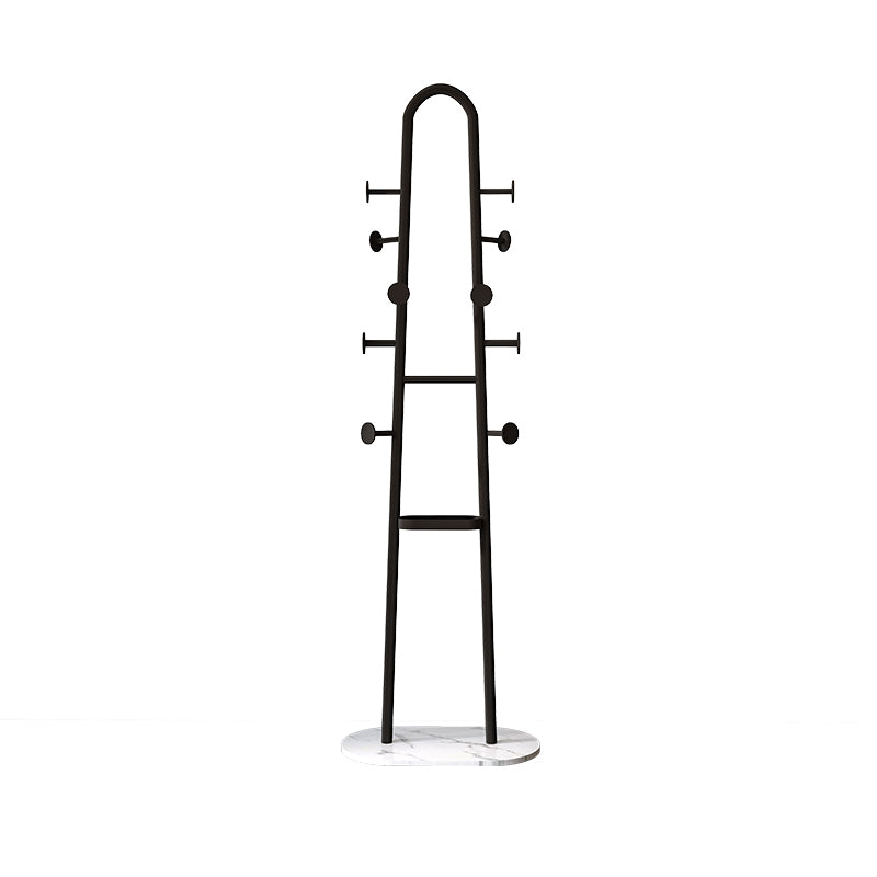 Contemporary Hall Stand Metal Hooks Included Free Standing No Distressing Coat Rack