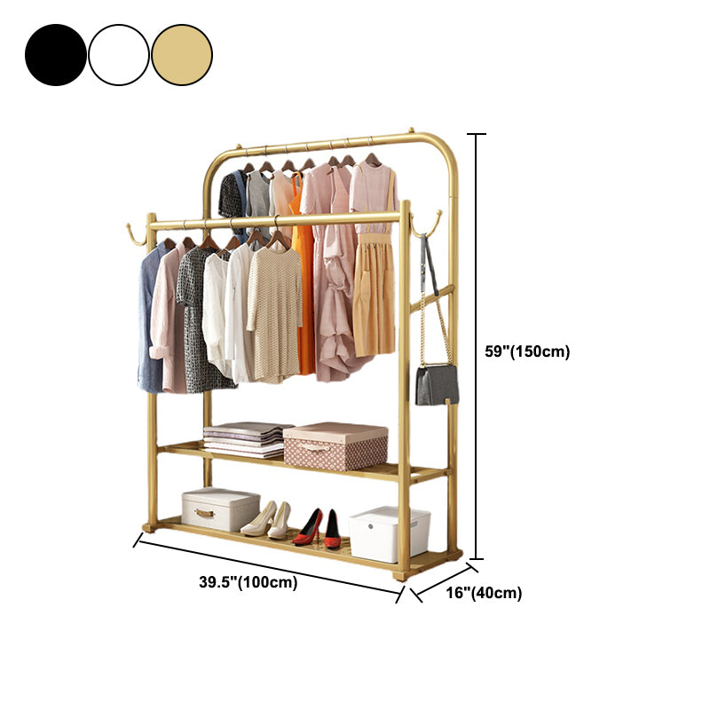 Industrial Hall Stand Metal Shelving Hooks Included Free Standing Coat Rack