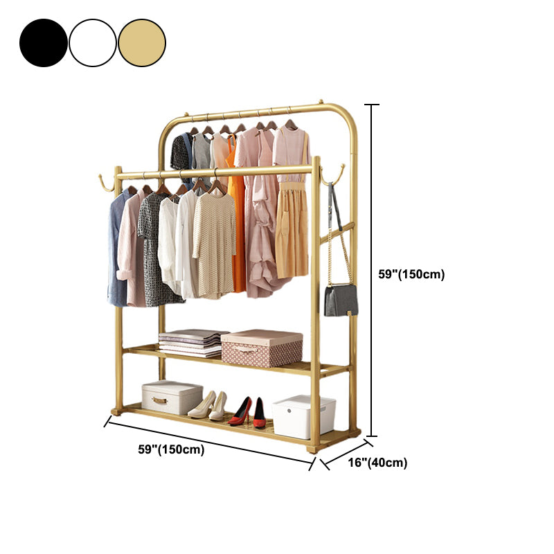 Industrial Hall Stand Metal Shelving Hooks Included Free Standing Coat Rack