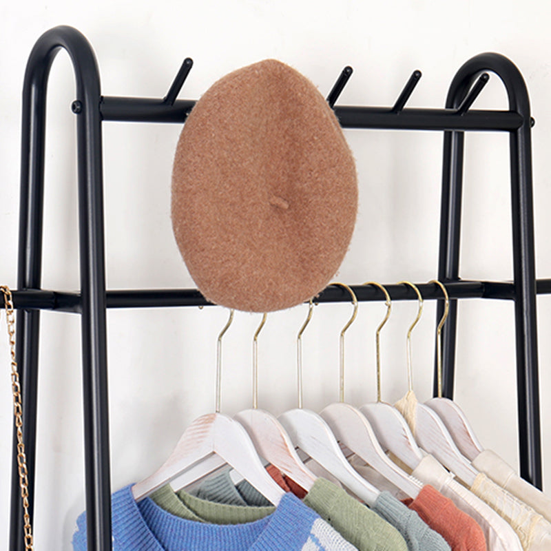 Industrial Hall Stand Metal Hooks Shelving Included Free Standing Coat Rack