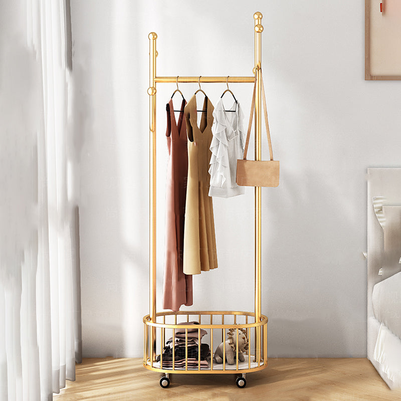 Contemporary Hall Stand Metal Shelving Hooks Included Free Standing Coat Rack