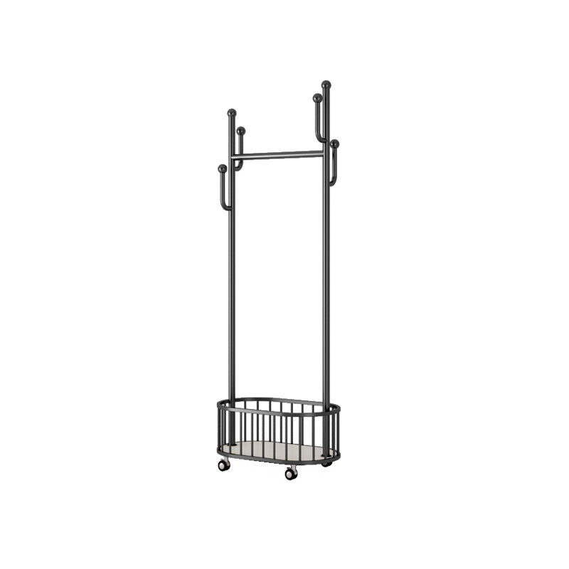 Contemporary Hall Stand Metal Shelving Hooks Included Free Standing Coat Rack