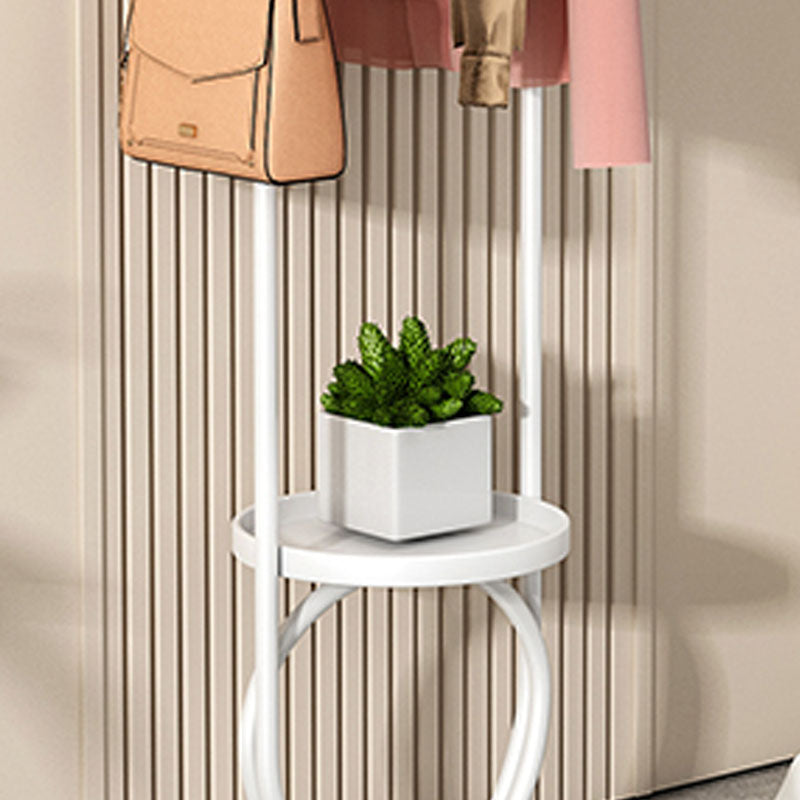 Contemporary Hall Stand Metal Hooks Included Free Standing Entryway Kit