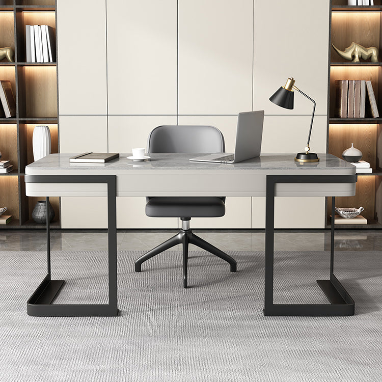 Modern Style 2-drawer Office Desk Sintered Stone Desk for Home