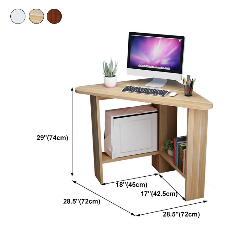 29-Inch Modern & Contemporary Writing Desk Bedroom Pedestal Wood Corner Desk