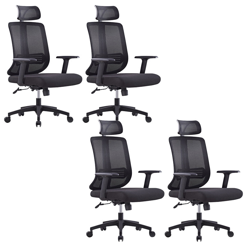 Contemporary Mesh Office Desk Chair High Back Black Office Chair with Arms