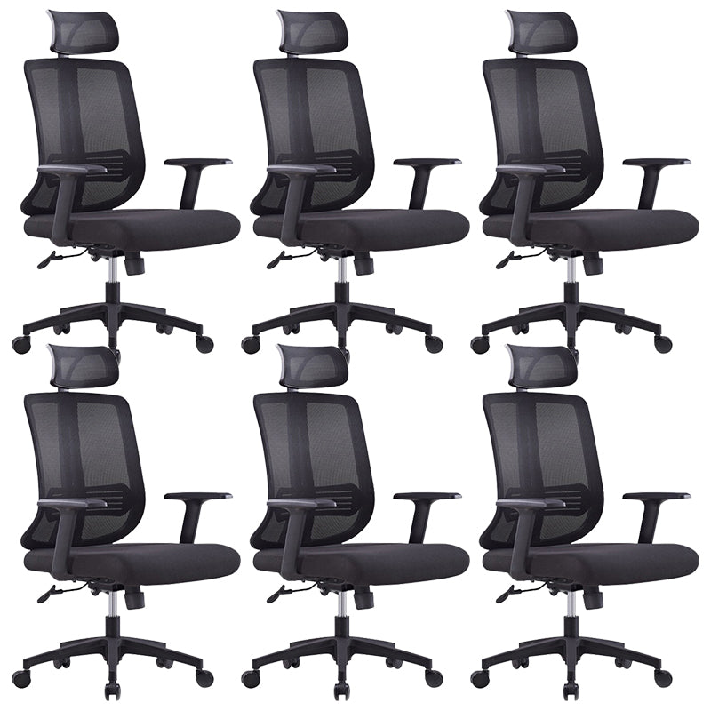 Contemporary Mesh Office Desk Chair High Back Black Office Chair with Arms