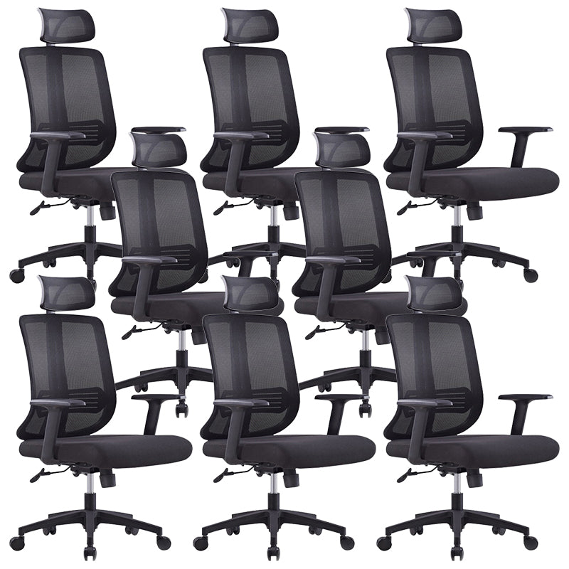 Contemporary Mesh Office Desk Chair High Back Black Office Chair with Arms