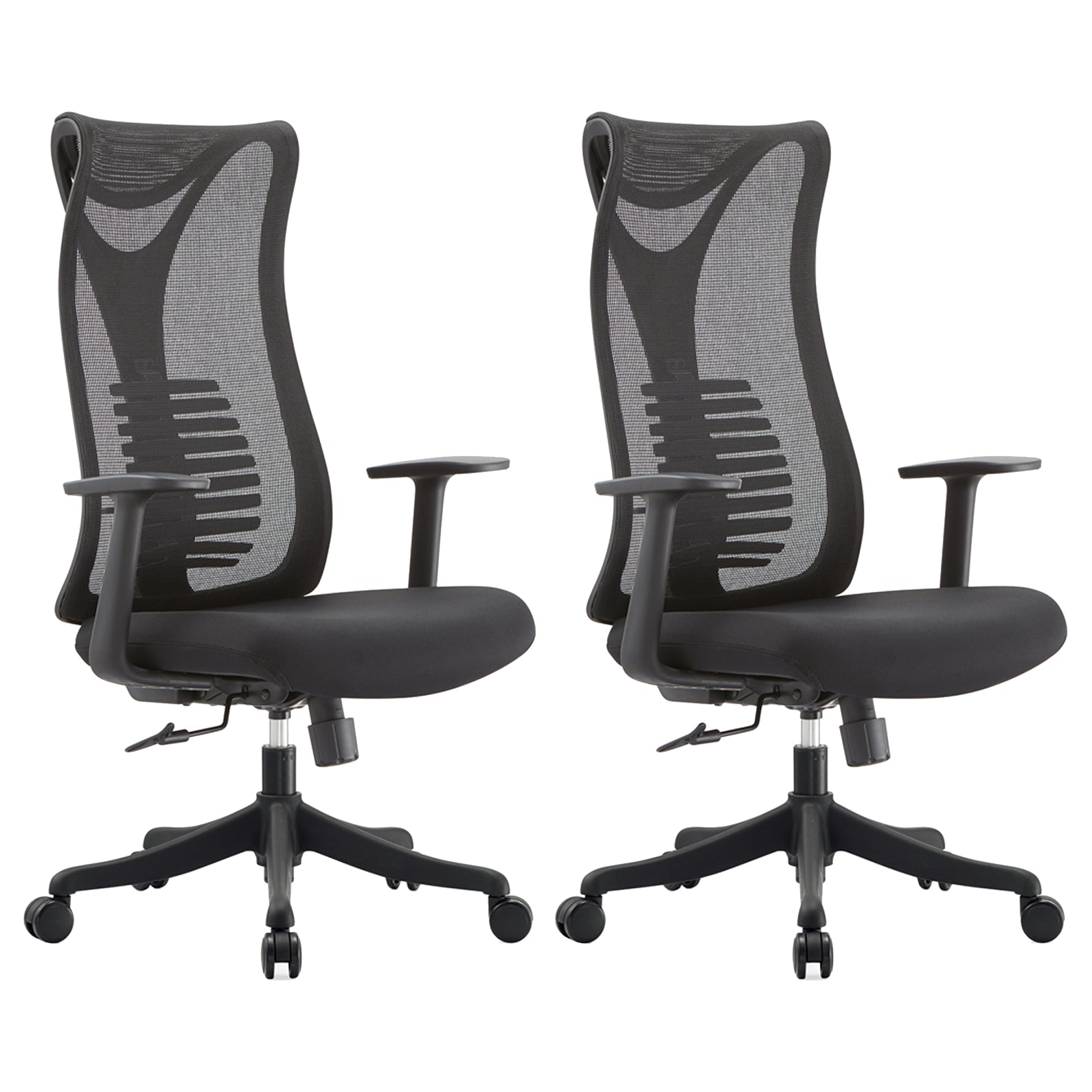 Contemporary Mesh Office Desk Chair High Back Black Office Chair with Arms